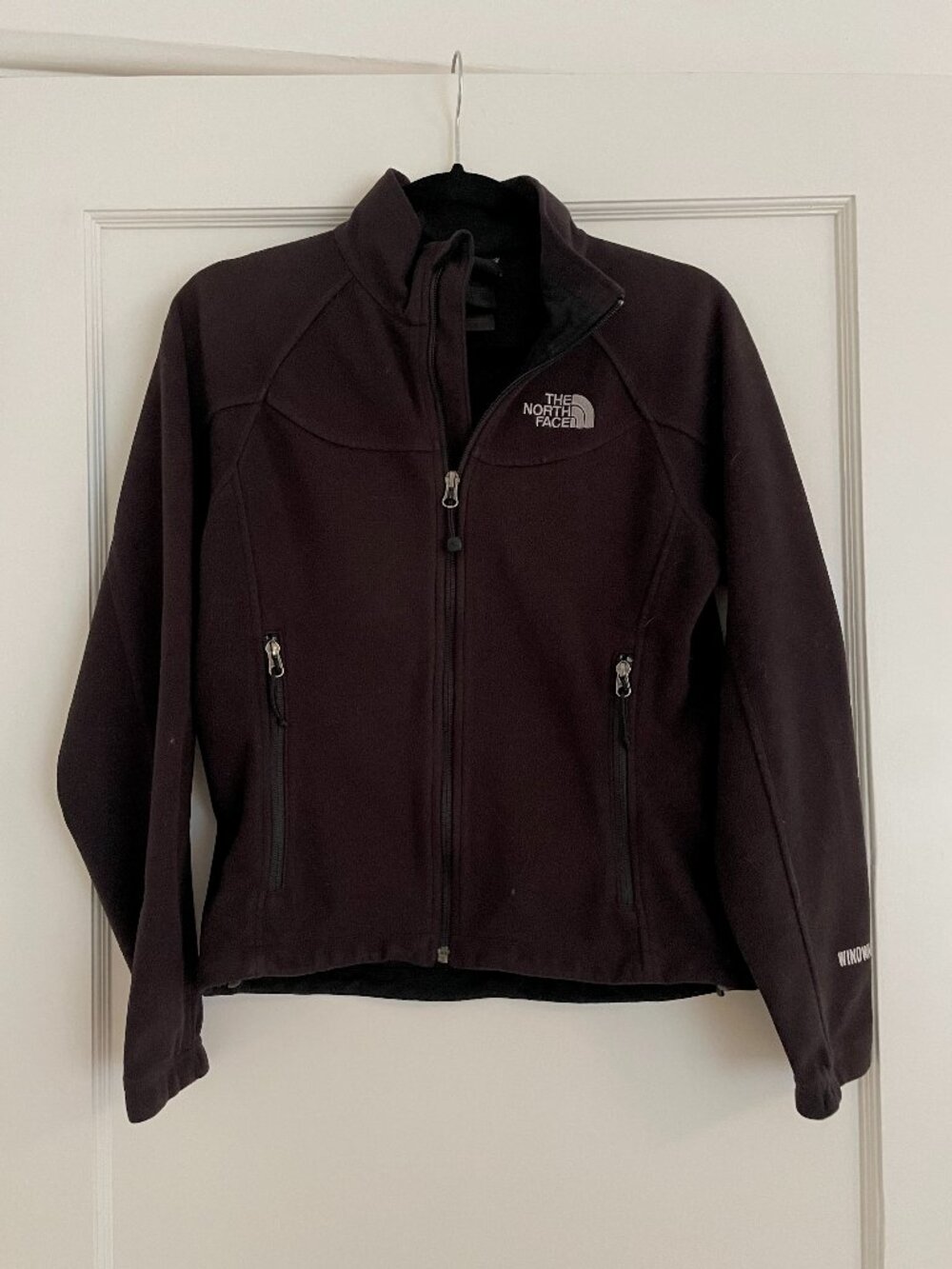 The North Face WindWall Full Zip Fleece Jacket Size S Black Mock Neck
